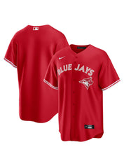 Load image into Gallery viewer, Men's Nike Toronto Blue Jays Red Canada Day Customizable Replica MLB Jersey