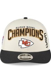 Load image into Gallery viewer, Kansas City Chiefs NFL New Era Men’s Cream/Black Low Profile 9FIFTY Super Bowl Champions Locker Room SnapBack