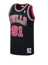 Load image into Gallery viewer, Men’s Mitchell & Ness Dennis Rodman Chicago Bulls Black Hardwood Classics Swingman Jersey