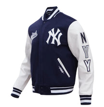 Load image into Gallery viewer, Men's New York Yankees Script Tail Navy & White Varsity MLB Jacket