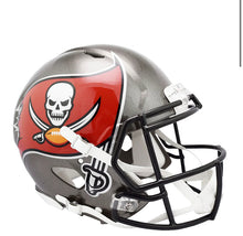 Load image into Gallery viewer, Tampa Bay Buccaneers Replica Full Size Pewter NFL Riddell Helmet
