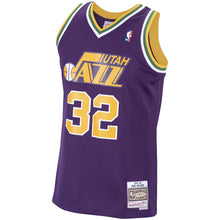 Load image into Gallery viewer, Men's Mitchell & Ness Karl Malone Utah Jazz Purple NBA Hardwood Classics Swingman Jersey