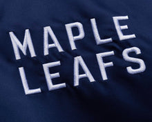 Load image into Gallery viewer, Toronto Maple Leafs Mitchell &amp; Ness Heavyweight Blue Satin Varsity Jacket
