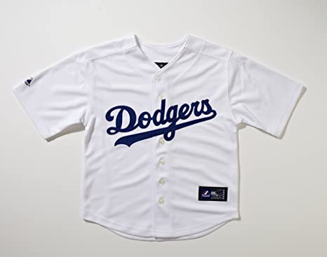 Majestic Big Kid's MLB Los Angeles Dodgers Major League Baseball Home White Jersey