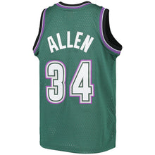 Load image into Gallery viewer, Men’s Mitchell & Ness Ray Allen Milwaukee Bucks Green NBA Hardwood Classics Swingman Jersey