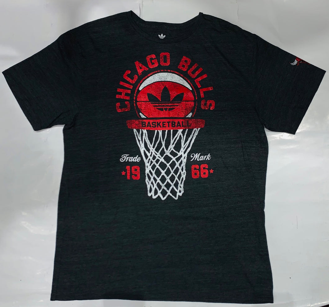 Chicago Bulls Basketball Adidas Heathered Tee