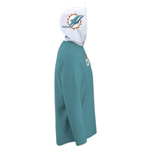 Load image into Gallery viewer, Men's Nike Aqua Miami Dolphins Helmet Performance - Hoodie Long Sleeve T-Shirt
