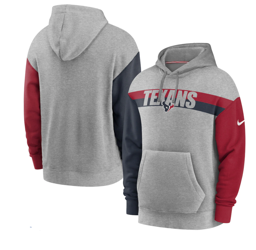 Houston Texans Nike Heather Triblend Pullover Hoodie
