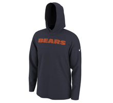Load image into Gallery viewer, Men's Nike Navy Chicago Bears Helmet Performance - Hoodie Long Sleeve T-Shirt