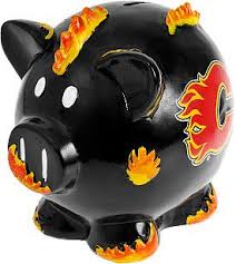 Calgary Flames Large Teams Piggy Bank