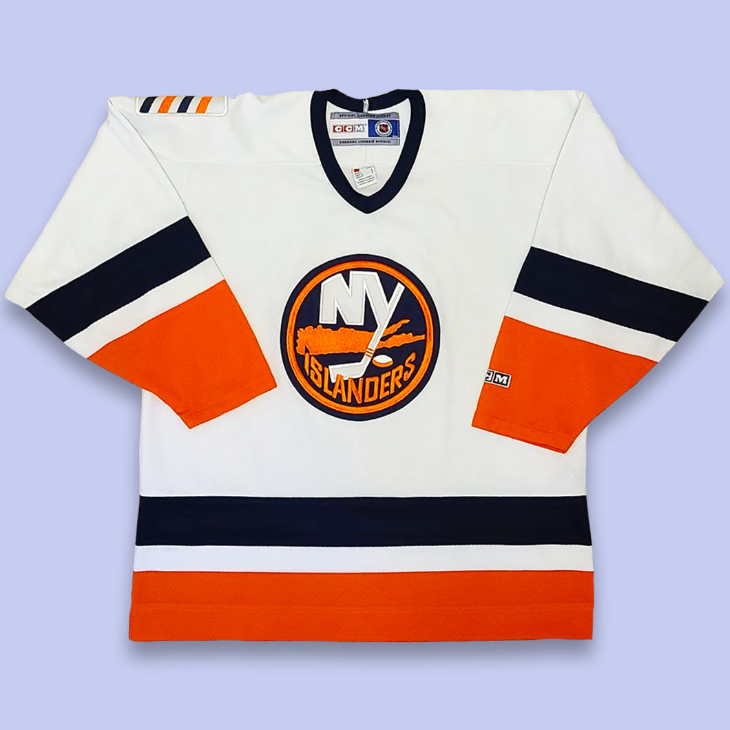 Vintage New York Islanders CCM Hockey Jersey White