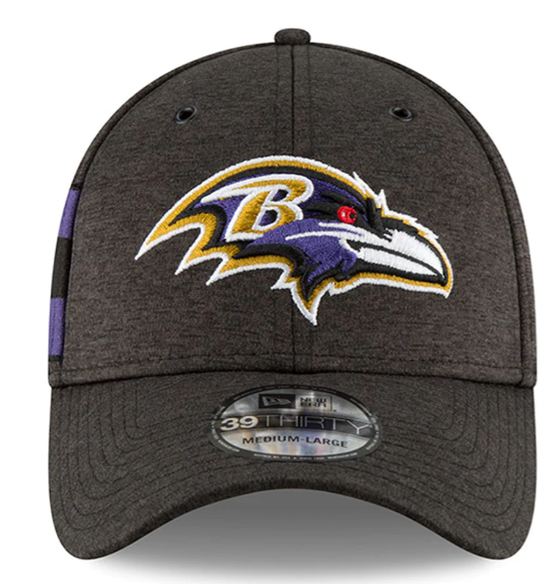 New Era Black Baltimore Ravens 2018 NFL Sideline Home Official 39THIRTY Flex Hat