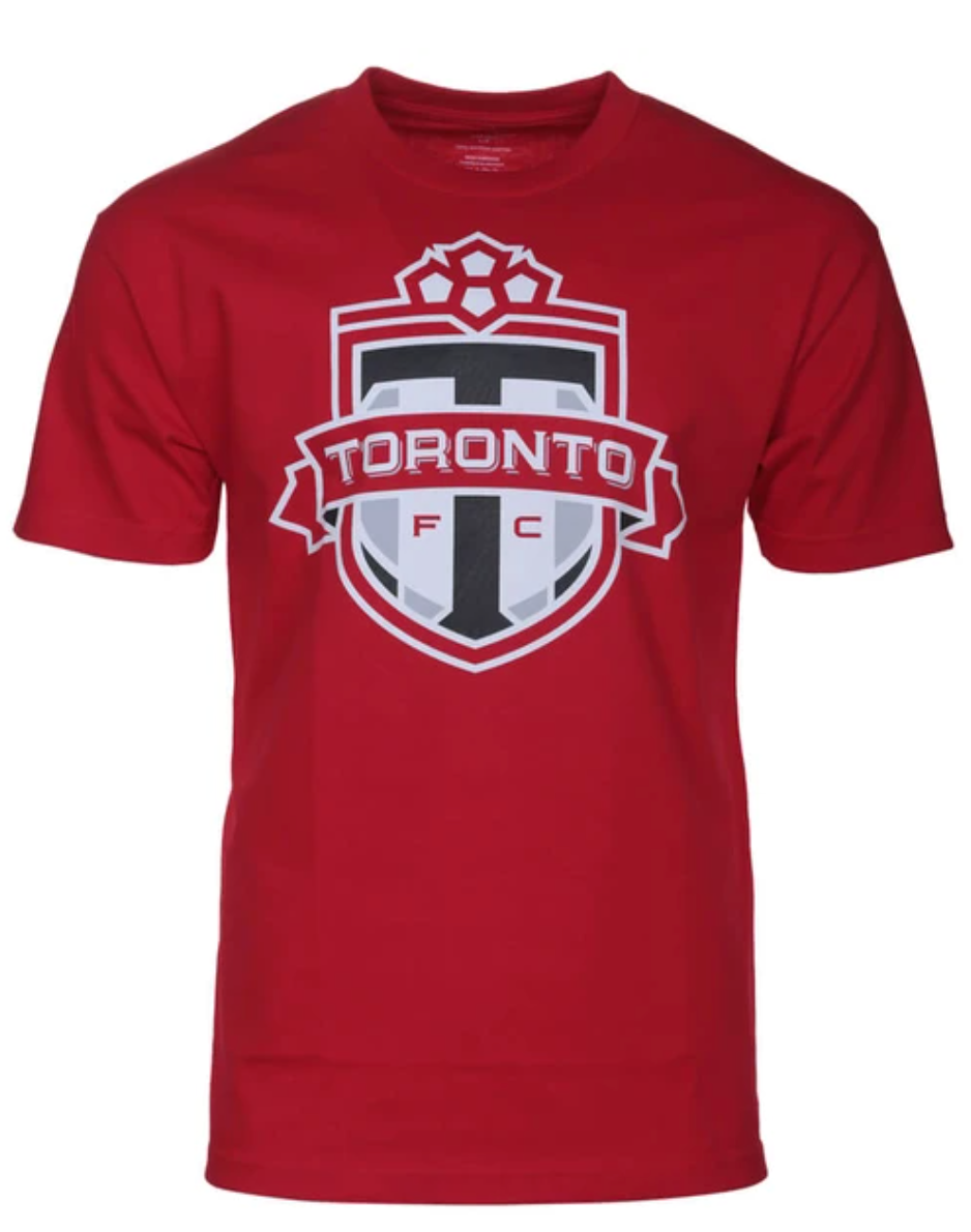 Adidas Men's Toronto Fc Go To Logo Short Sleeve Top Red