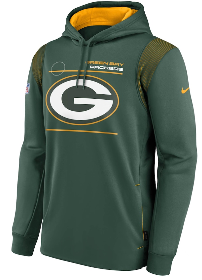Men's Nike Green Green Bay Packers Sideline Performance Pullover - Hoodie