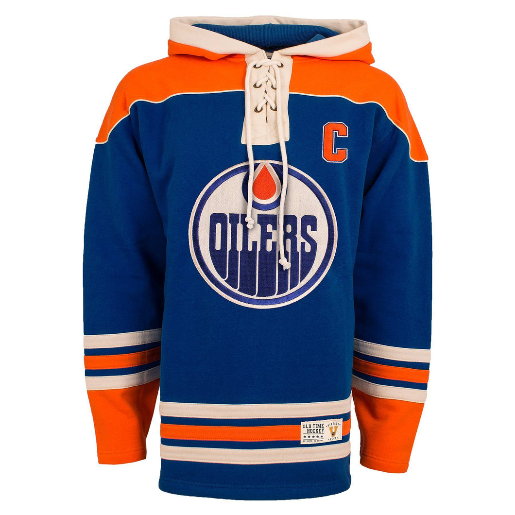 Edmonton Oilers Old Time Hockey Lacer Heavyweight Pullover Hoodie