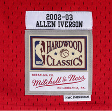 Load image into Gallery viewer, Men&#39;s Mitchell &amp; Ness Allen Iverson Philadelphia 76ers Red NBA Hardwood Classics Swingman Jersey
