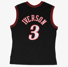 Load image into Gallery viewer, Men&#39;s Mitchell &amp; Ness Allen Iverson Philadelphia 76ers Black NBA Hardwood Classics Swingman Jersey
