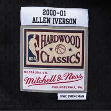 Load image into Gallery viewer, Men&#39;s Mitchell &amp; Ness Allen Iverson Philadelphia 76ers Black NBA Hardwood Classics Swingman Jersey
