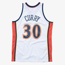 Load image into Gallery viewer, Men&#39;s Mitchell &amp; Ness Stephen Curry Golden State Warriors White NBA Hardwood Classics Swingman Jersey
