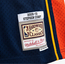 Load image into Gallery viewer, Men&#39;s Mitchell &amp; Ness Stephen Curry Golden State Warriors Navy Blue NBA Hardwood Classics Swingman Jersey
