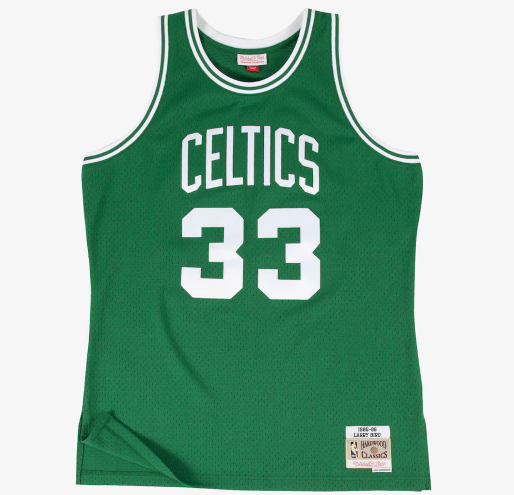 Men's Mitchell & Ness Larry Bird Boston Celtics Green NBA Hardwood Classics Swingman Jersey