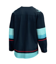 Load image into Gallery viewer, Men&#39;s Fanatics Seattle Kraken Navy Breakaway NHL Jersey
