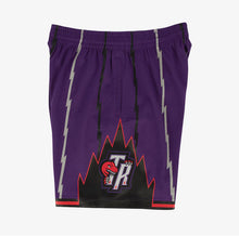 Load image into Gallery viewer, Men&#39;s Toronto Raptors Mitchell &amp; Ness Hardwood Classics Swingman Purple Basketball Shorts
