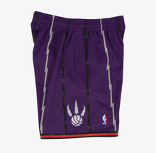 Load image into Gallery viewer, Men&#39;s Toronto Raptors Mitchell &amp; Ness Hardwood Classics Swingman Purple Basketball Shorts
