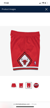 Load image into Gallery viewer, Men&#39;s Chicago Bulls Mitchell &amp; Ness Hardwood Classics Swingman Red Basketball Shorts
