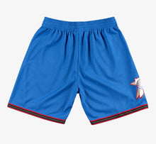 Load image into Gallery viewer, Men&#39;s Philadelphia 76ers Mitchell &amp; Ness Hardwood Classics Swingman Blue Basketball Shorts
