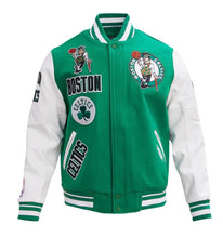 Load image into Gallery viewer, Men&#39;s Boston Celtics Retro Classic Green &amp; White Varsity NBA Jacket
