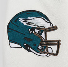 Load image into Gallery viewer, Men&#39;s Philadelphia Eagles Old English Super Bowl Black, White &amp; Green Varsity NFL Jacket

