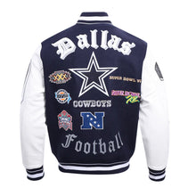 Load image into Gallery viewer, Men&#39;s Dallas Cowboys Old English Super Bowl Navy &amp; White Varsty NFL Jacket
