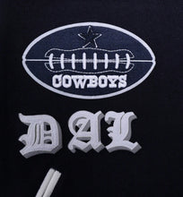 Load image into Gallery viewer, Men&#39;s Dallas Cowboys Old English Super Bowl Navy &amp; White Varsty NFL Jacket
