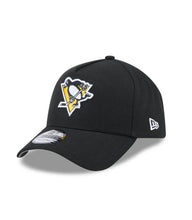 Load image into Gallery viewer, Pittsburgh Penguins New Era 9FORTY A-Frame Black Snapback NHL Adustable Hat
