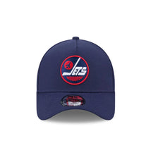 Load image into Gallery viewer, Winnipeg Jets Old Logo New Era 9FORTY A-Frame Navy Blue Snapback NHL Adustable Hat
