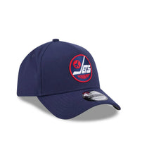 Load image into Gallery viewer, Winnipeg Jets Old Logo New Era 9FORTY A-Frame Navy Blue Snapback NHL Adustable Hat
