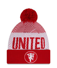 Load image into Gallery viewer, Manchester United New Era Knitted Football/Soccer Red &amp; White Winter Hat/Toque/Beanie
