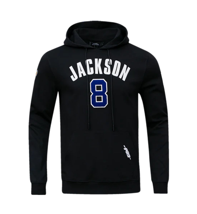 Men's Baltimore Ravens Lamar Jackson #8 Jersey Style NFL Black Pullover Hoodie