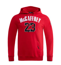 Load image into Gallery viewer, Men&#39;s San Francisco 49ers Christian McCaffrey #23 Jersey Style NFL Red Pullover Hoodie
