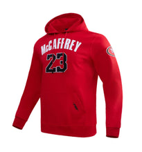 Load image into Gallery viewer, Men&#39;s San Francisco 49ers Christian McCaffrey #23 Jersey Style NFL Red Pullover Hoodie
