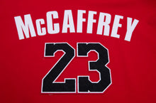 Load image into Gallery viewer, Men&#39;s San Francisco 49ers Christian McCaffrey #23 Jersey Style NFL Red Pullover Hoodie
