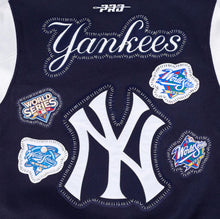 Load image into Gallery viewer, Men&#39;s New York Yankees Pick Stiching World Series Navy &amp; White Varsity MLB Jacket

