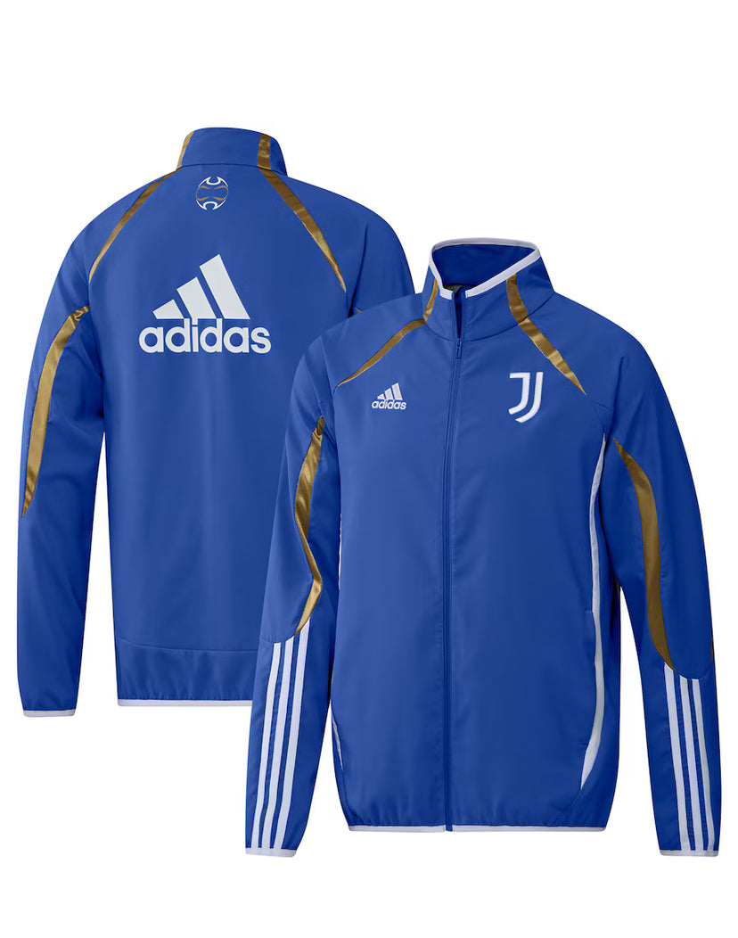 Men's Adidas Juventus Full-Zip Anthem Blue & Gold Track Soccer Jacket