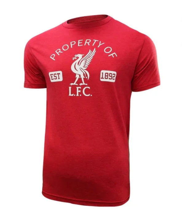 Men's Liverpool FC 'Property of L.F.C' Light Red (Pink) Soccer T-Shirt / Tee