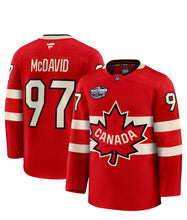 Load image into Gallery viewer, Men&#39;s Fanatics Connor McDavid Team Canada Hockey 4 Nations Face-Off 2025 Red Premium NHL Jersey
