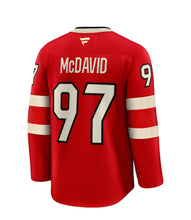 Load image into Gallery viewer, Men&#39;s Fanatics Connor McDavid Team Canada Hockey 4 Nations Face-Off 2025 Red Premium NHL Jersey
