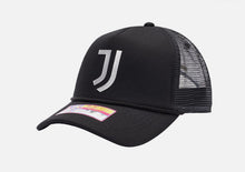 Load image into Gallery viewer, Juventus Fan Ink TR-28 Pro Trucker Snapback Black &amp; White Soccer Hat
