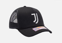Load image into Gallery viewer, Juventus Fan Ink TR-28 Pro Trucker Snapback Black &amp; White Soccer Hat
