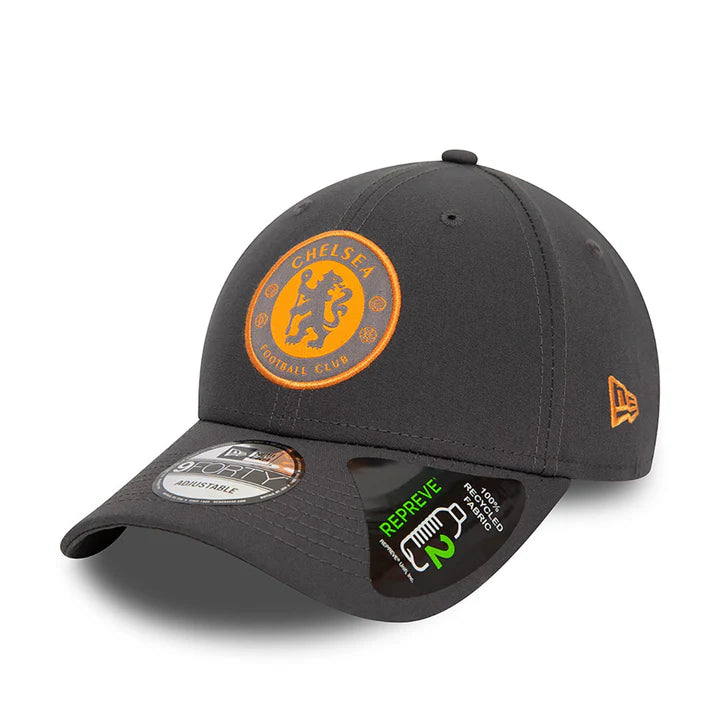Chelsea New Era 9Forty Adustable Charcoal Grey Soccer Hat